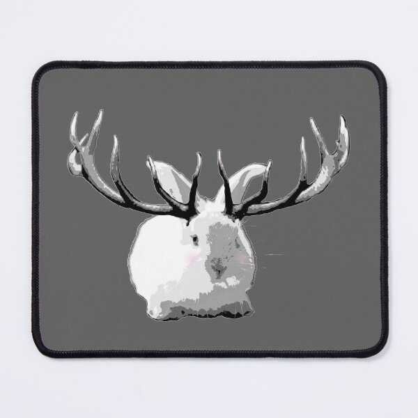Item preview, My Imaginary Friend - Grayscale Bunny with Antlers designed and sold by LittleMissTyne.