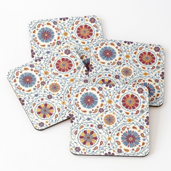 Item preview, Vibrant Boho Folk Art Floral Paisley Surface Pattern designed and sold by arteresting-art.