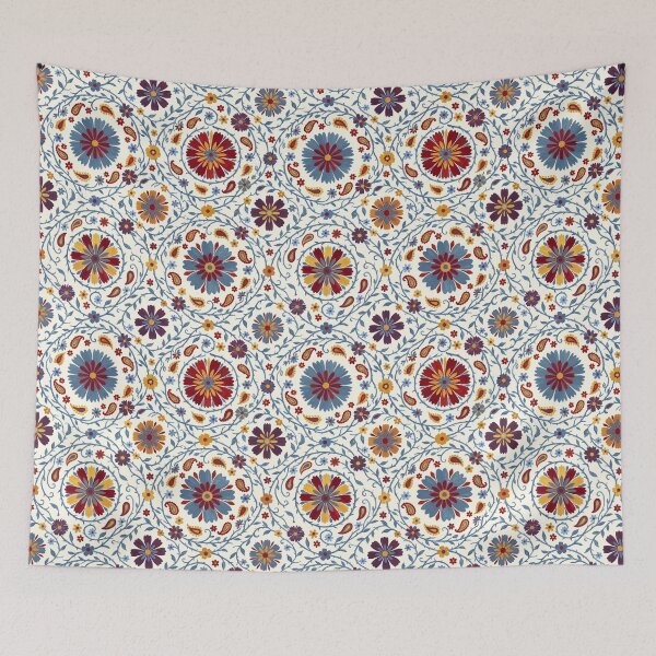 Item preview, Vibrant Boho Folk Art Floral Paisley Surface Pattern designed and sold by arteresting-art.