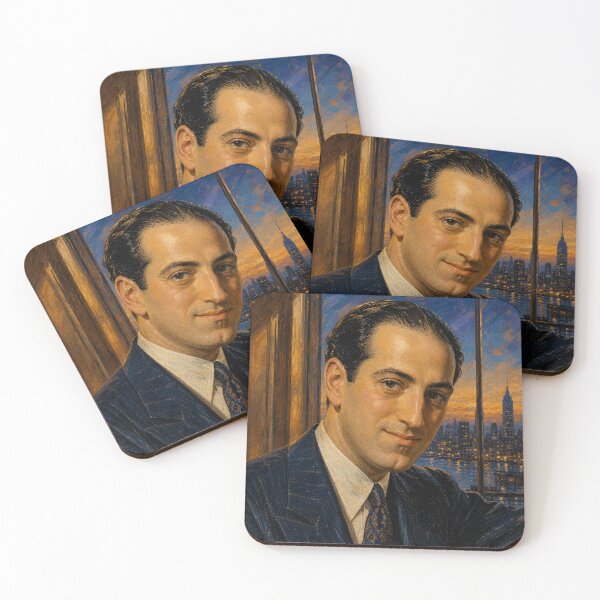 Item preview, Jazz-Age Maestro: George Gershwin Vintage Oil Painting - Rhapsody in Blue designed and sold by DoReMiStudio.