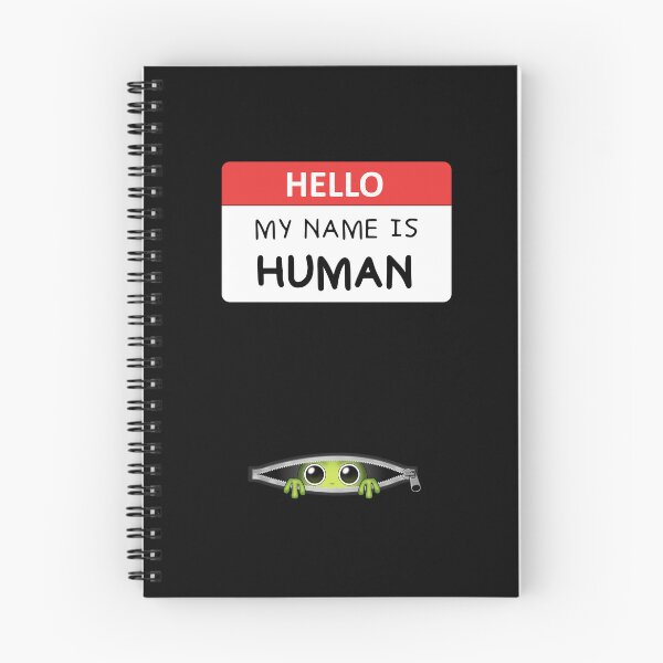 Item preview, Funny Little Alien Hiding in a Zipper "Hello My Name Is Human" designed and sold by APEStudio.