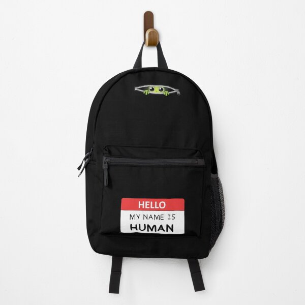 Item preview, Funny Little Alien Hiding in a Zipper "Hello My Name Is Human" designed and sold by APEStudio.