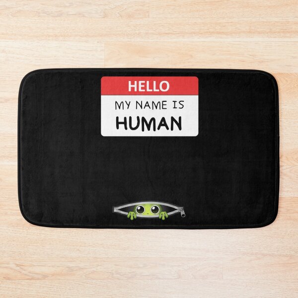 Item preview, Funny Little Alien Hiding in a Zipper "Hello My Name Is Human" designed and sold by APEStudio.