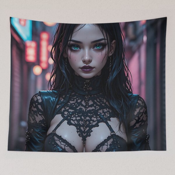 Item preview, Gothic Dark Fantasy Anime Woman Hot Goth Girl designed and sold by Your New Fixation.