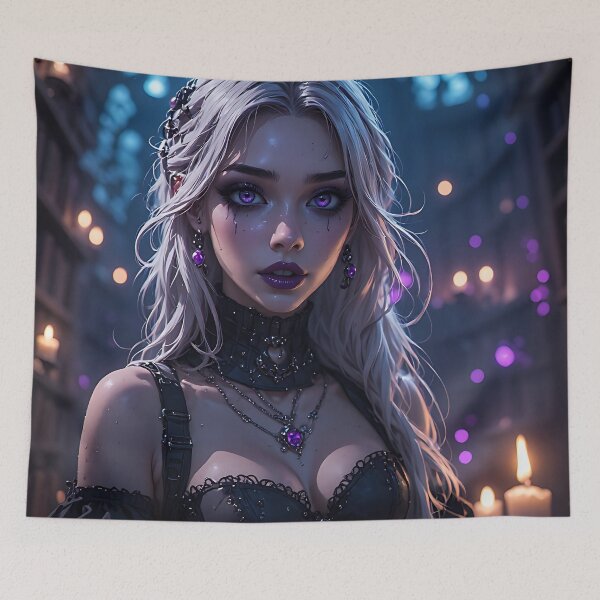 Item preview, Gothic Dark Fantasy Anime Woman Hot Goth Girl designed and sold by Your New Fixation.