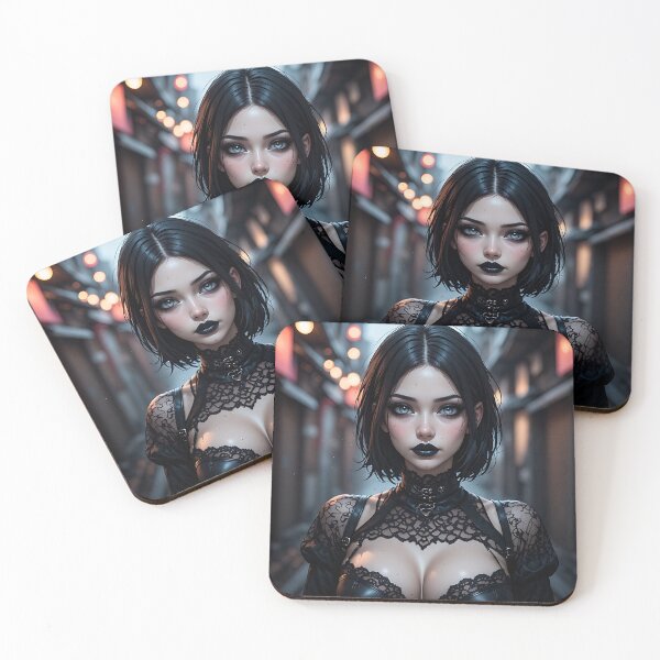 Item preview, Gothic Dark Fantasy Anime Woman Hot Goth Girl designed and sold by Your New Fixation.