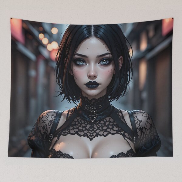 Item preview, Gothic Dark Fantasy Anime Woman Hot Goth Girl designed and sold by Your New Fixation.