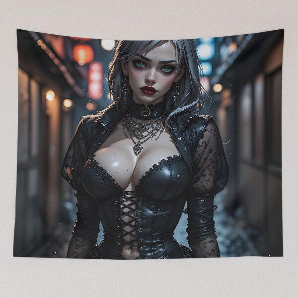 Item preview, Gothic Dark Fantasy Anime Woman Hot Goth Girl designed and sold by Your New Fixation.