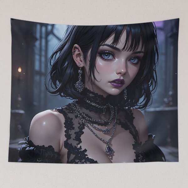 Item preview, Gothic Dark Fantasy Anime Woman Hot Goth Girl designed and sold by Your New Fixation.
