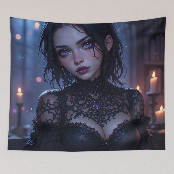 Item preview, Gothic Dark Fantasy Anime Woman Hot Goth Girl designed and sold by Your New Fixation.