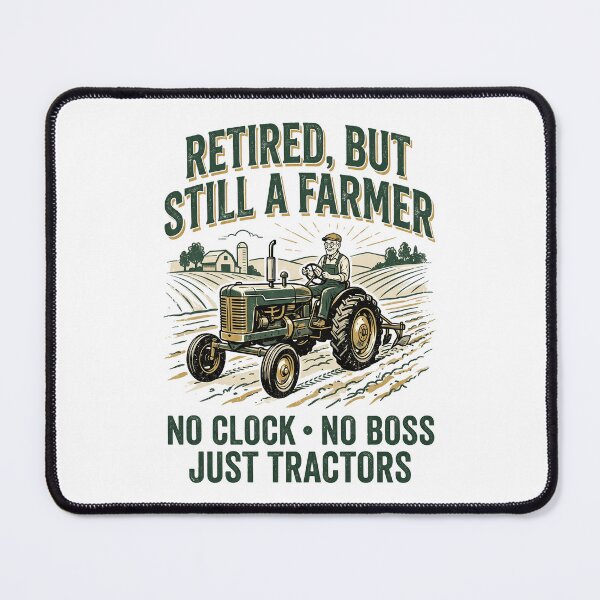 Item preview, Retired But Still Farming Vintage Tractor Farmer Retirement Design designed and sold by Mahilis.
