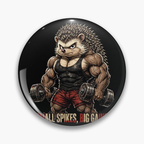 Item preview,  Funny Muscular Hedgehog Gym Workout - Small Spikes Big Gains  designed and sold by TeeMint5.