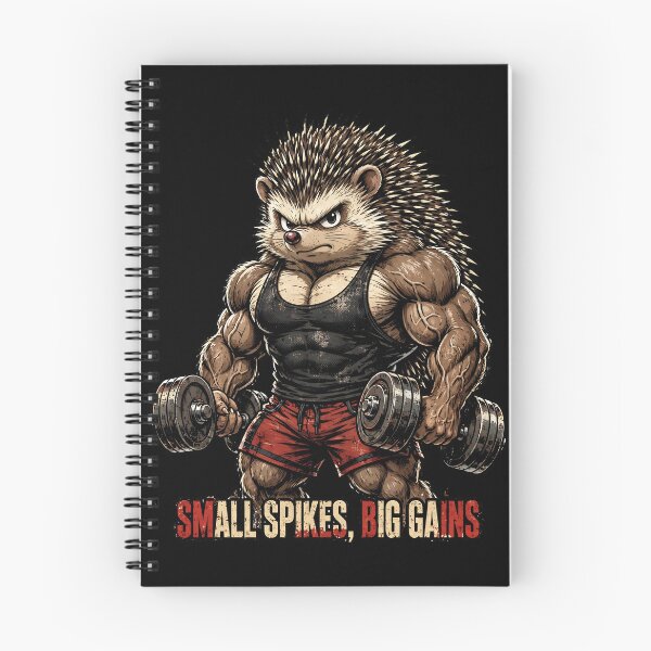 Item preview, Funny Muscular Hedgehog Gym Workout - Small Spikes Big Gains designed and sold by TeeMint5.