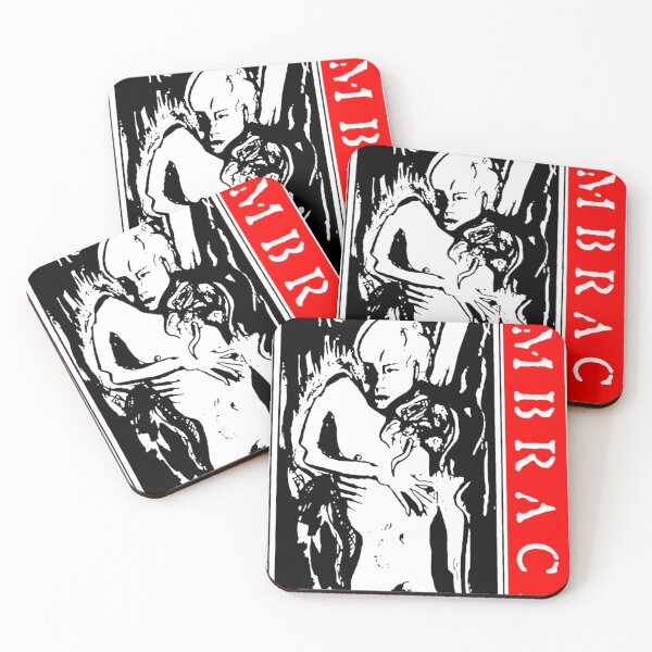 Aperçu de l'œuvre Silhouette rouge et noire post-hardcore créée et vendue par BoneAndWeave.