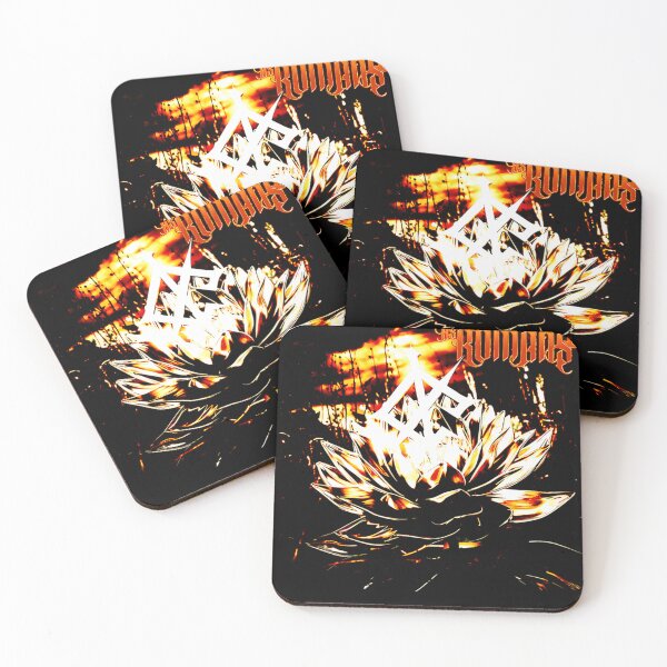 Item preview, Red Yellow And White Silhouette Alternative Metal Flower designed and sold by RetroAisthetic.