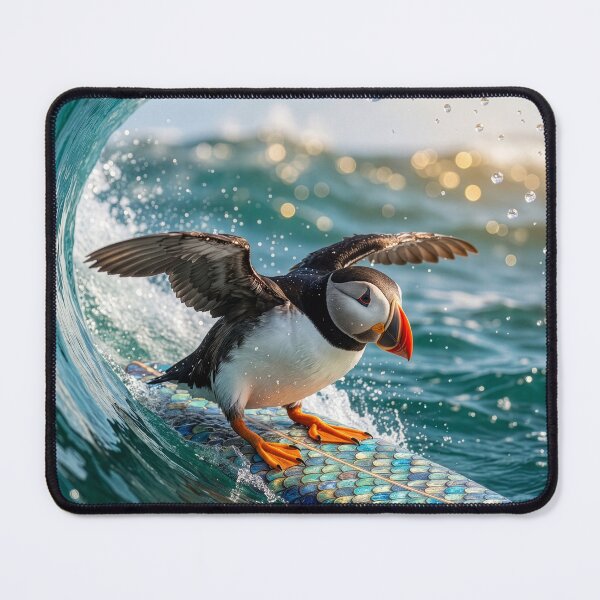 Item preview, Intrepid and Stoked Puffin Goes Surfing designed and sold by Tridentulus.