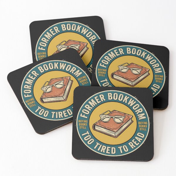 Item preview, Former Bookworm Too Tired To Read Vintage Badge designed and sold by DuckOddity.
