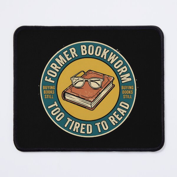 Item preview, Former Bookworm Too Tired To Read Vintage Badge designed and sold by DuckOddity.