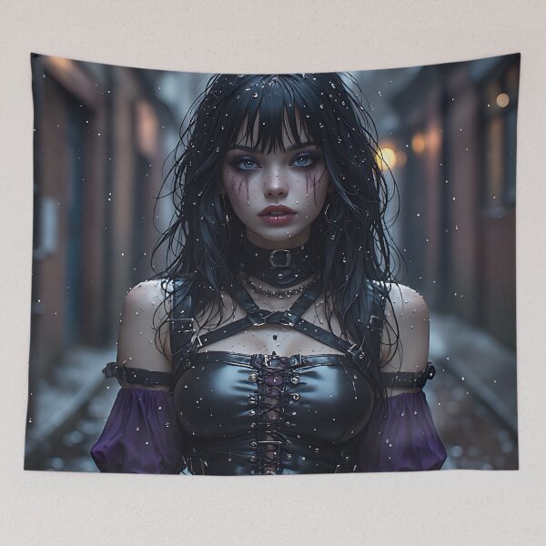 Item preview, Gothic Dark Fantasy Anime Woman Hot Goth Girl designed and sold by Your New Fixation.