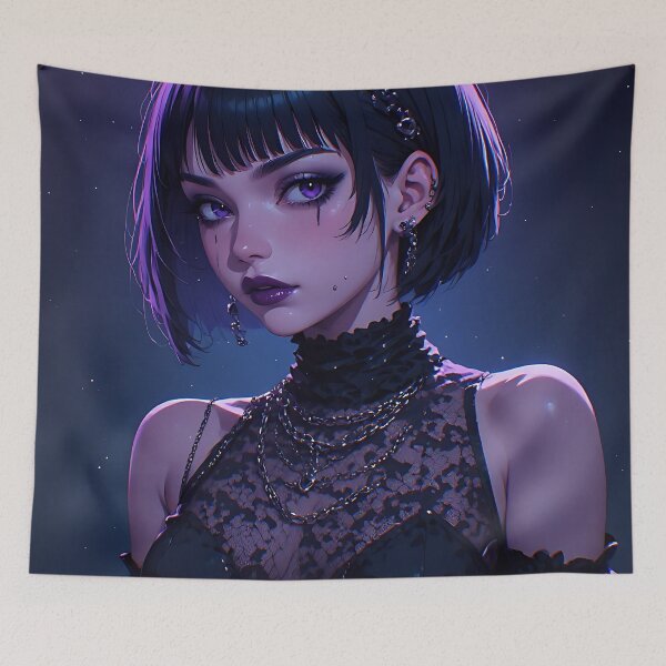 Item preview, Gothic Dark Fantasy Anime Woman Hot Goth Girl designed and sold by Your New Fixation.