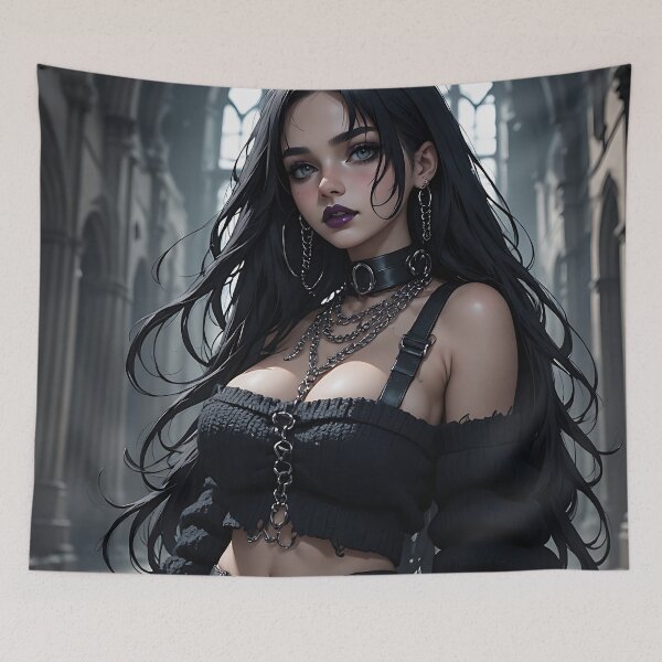 Item preview, Gothic Dark Fantasy Anime Woman Hot Goth Girl designed and sold by Your New Fixation.