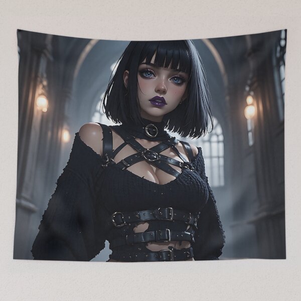 Item preview, Gothic Dark Fantasy Anime Woman Hot Goth Girl designed and sold by Your New Fixation.