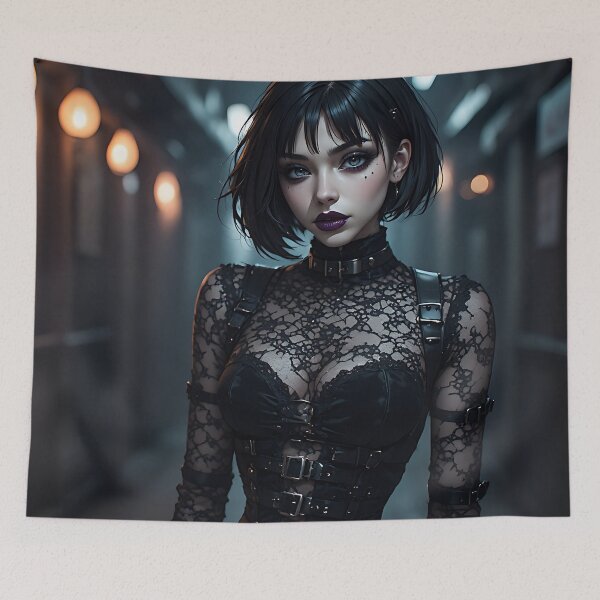 Item preview, Gothic Dark Fantasy Anime Woman Hot Goth Girl designed and sold by Your New Fixation.