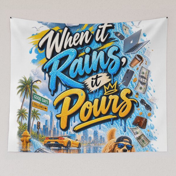 Item preview, When It Rains, It Pours | Good Things Come in Waves designed and sold by Zosera.