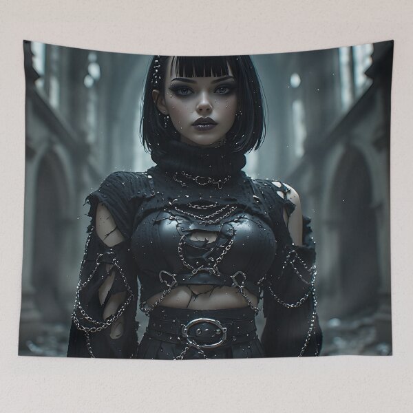 Item preview, Gothic Dark Fantasy Anime Woman Hot Goth Girl designed and sold by Your New Fixation.