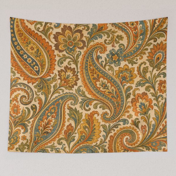 Item preview, Vintage Paisley Floral Pattern Bohemian Textile Inspired Print designed and sold by PinUpPizzazz.