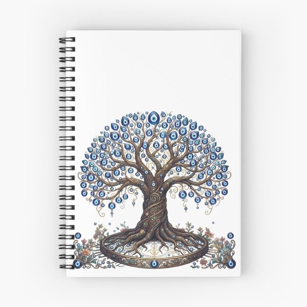 Item preview, Tree of Life Evil Eye Protection Art designed and sold by WhiteLightPrint.