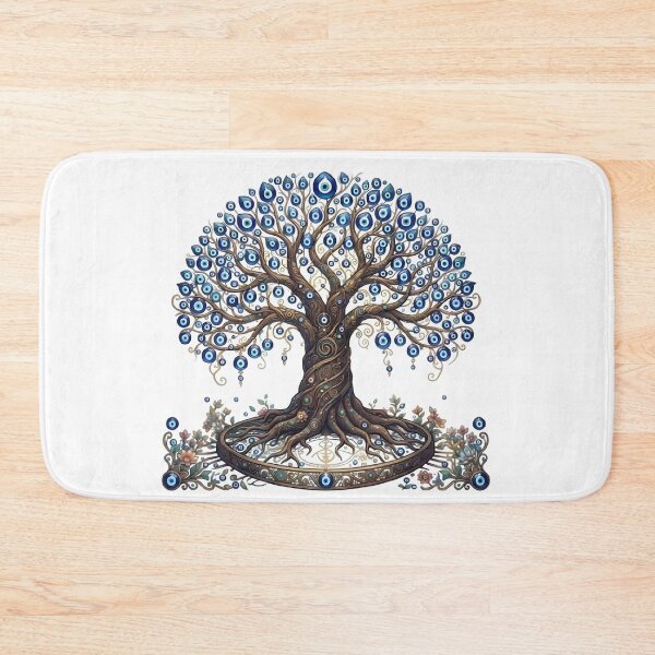 Item preview, Tree of Life Evil Eye Protection Art designed and sold by WhiteLightPrint.