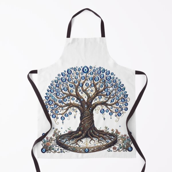 Item preview, Tree of Life Evil Eye Protection Art designed and sold by WhiteLightPrint.