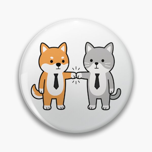Item preview, Cute Dog and Cat Fist Bump designed and sold by Tsukimoto.