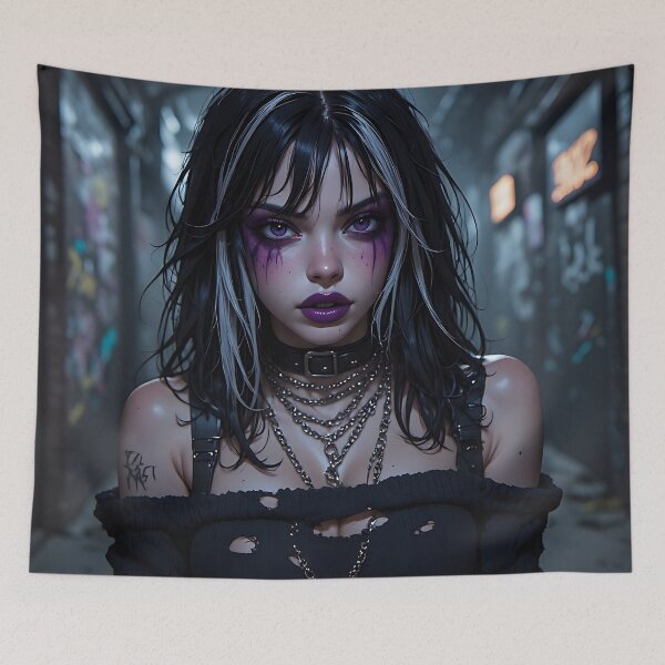 Item preview, Gothic Dark Fantasy Anime Woman Hot Goth Girl designed and sold by Your New Fixation.