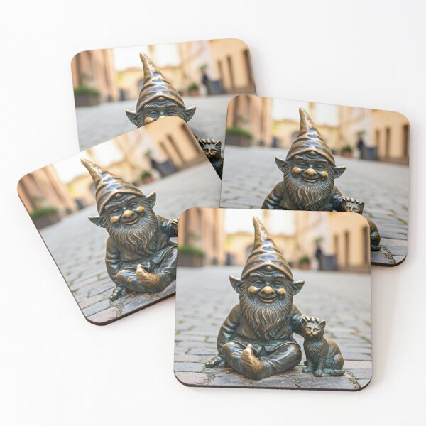 Item preview, Wroclaw Gnome With Cat - Poland Souvenir designed and sold by Purrfecta.