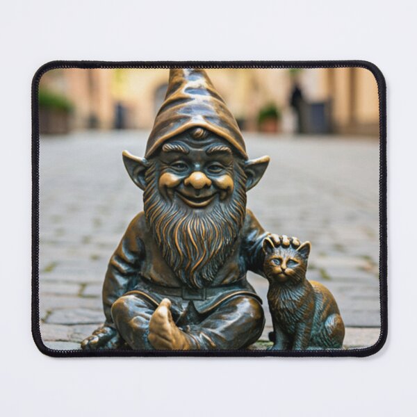Item preview, Wroclaw Gnome With Cat - Poland Souvenir designed and sold by Purrfecta.