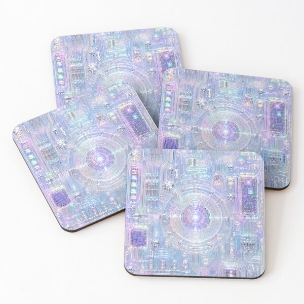 Item preview, Opalescent Clear Circuit Board Electronics Pattern Y2K designed and sold by MeanPanduh.