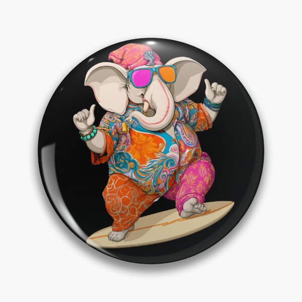 Item preview, Cool Skateboarding Elephant Colorful Paisley Pattern Pop Art designed and sold by PANNARUK THAILAND.