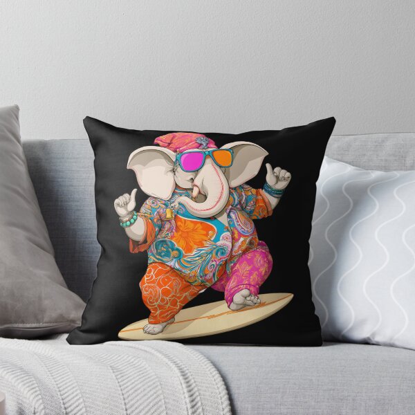 Item preview, Cool Skateboarding Elephant Colorful Paisley Pattern Pop Art designed and sold by PANNARUK THAILAND.