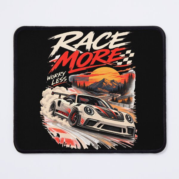 Item preview, Race More Worry Less | Vintage Racing Car Poster | Retro Motorsport Track Day designed and sold by Moh-nd-Eg.
