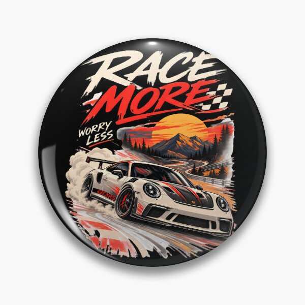 Item preview, Race More Worry Less | Vintage Racing Car Poster | Retro Motorsport Track Day designed and sold by Moh-nd-Eg.