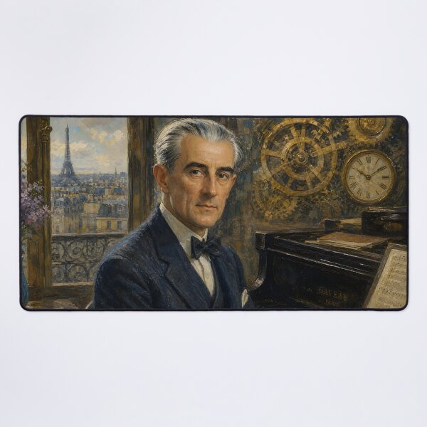 Item preview, Master of Precision: Maurice Ravel Vintage Oil Painting - Impressionist Elegance designed and sold by DoReMiStudio.