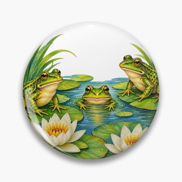 Item preview, Frogs in a Water Lily Pond designed and sold by Penbrook Farms.