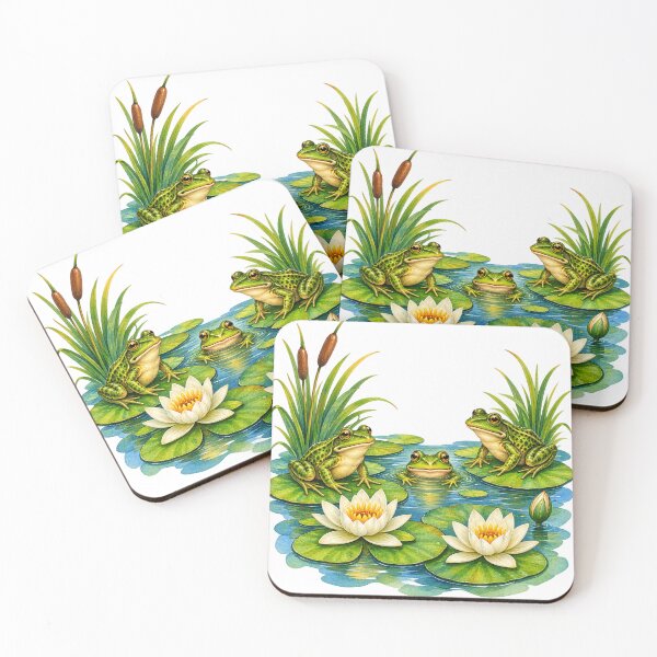 Item preview, Frogs in a Water Lily Pond designed and sold by Penbrook Farms.