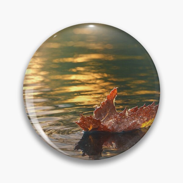 Item preview, Golden Drift – Autumn Leaf on Water designed and sold by Kimberly Palmer.