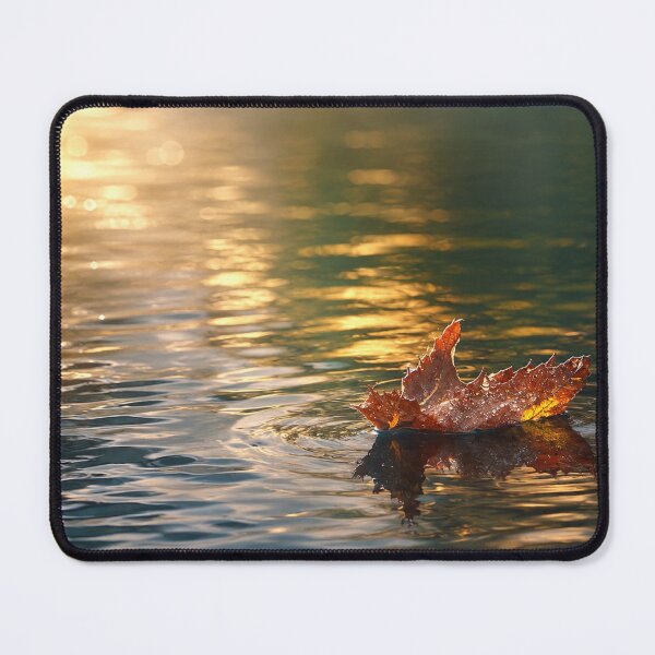 Item preview, Golden Drift – Autumn Leaf on Water designed and sold by Kimberly Palmer.
