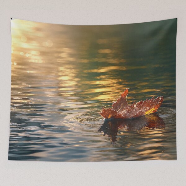 Item preview, Golden Drift – Autumn Leaf on Water designed and sold by Kimberly Palmer.