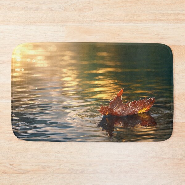 Item preview, Golden Drift – Autumn Leaf on Water designed and sold by Kimberly Palmer.