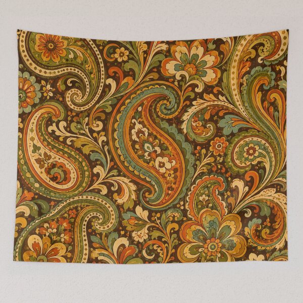 Item preview, Vintage Paisley Floral Pattern Bohemian Textile Inspired Print designed and sold by PinUpPizzazz.